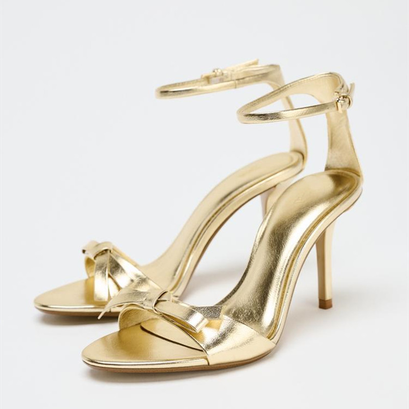 Summer Clothing Elegant - Elegant Golden Bow Brand High Heeled
