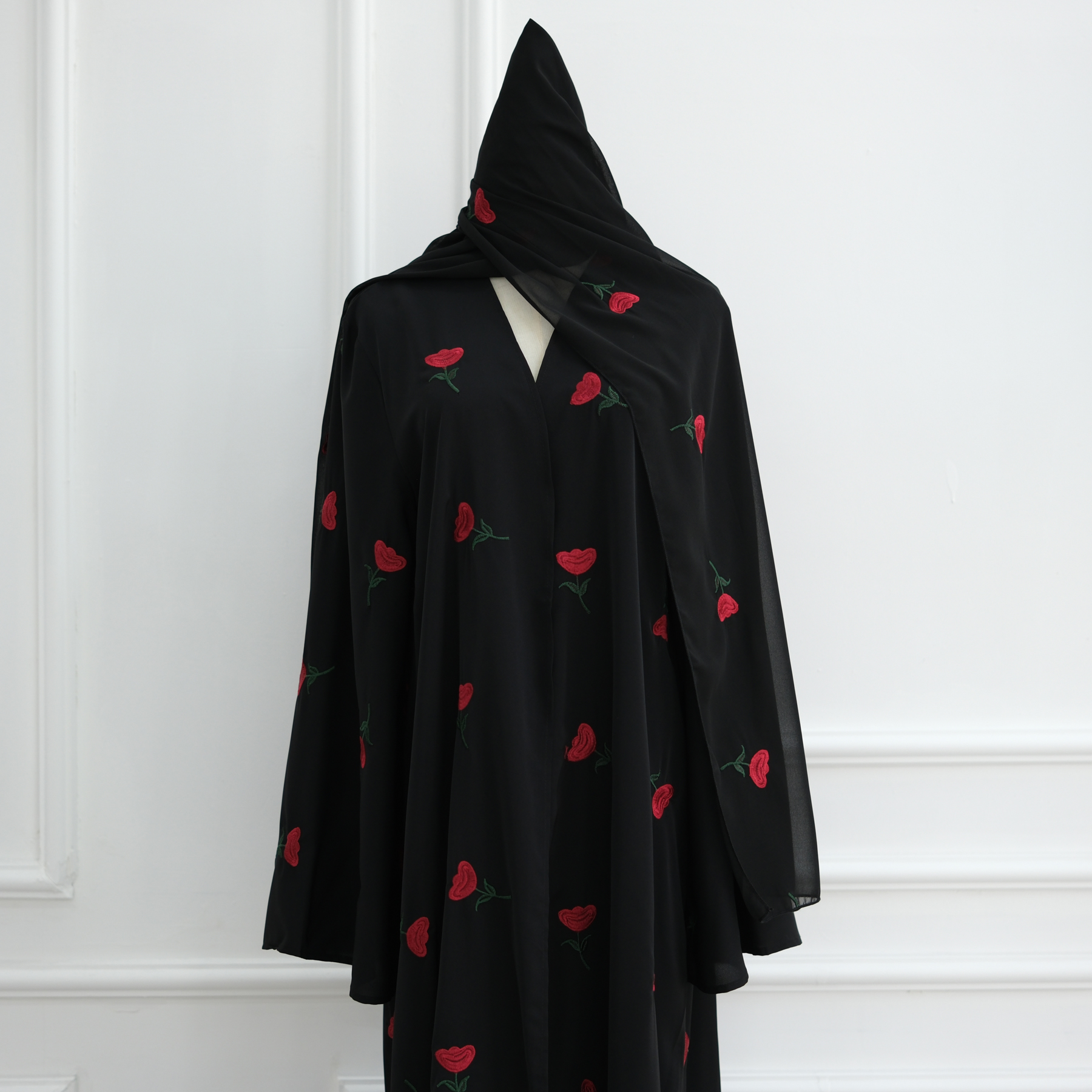 Summer Evenings Clothing - Full Flower Embroidery Regular-Fit Dubai Abayas,