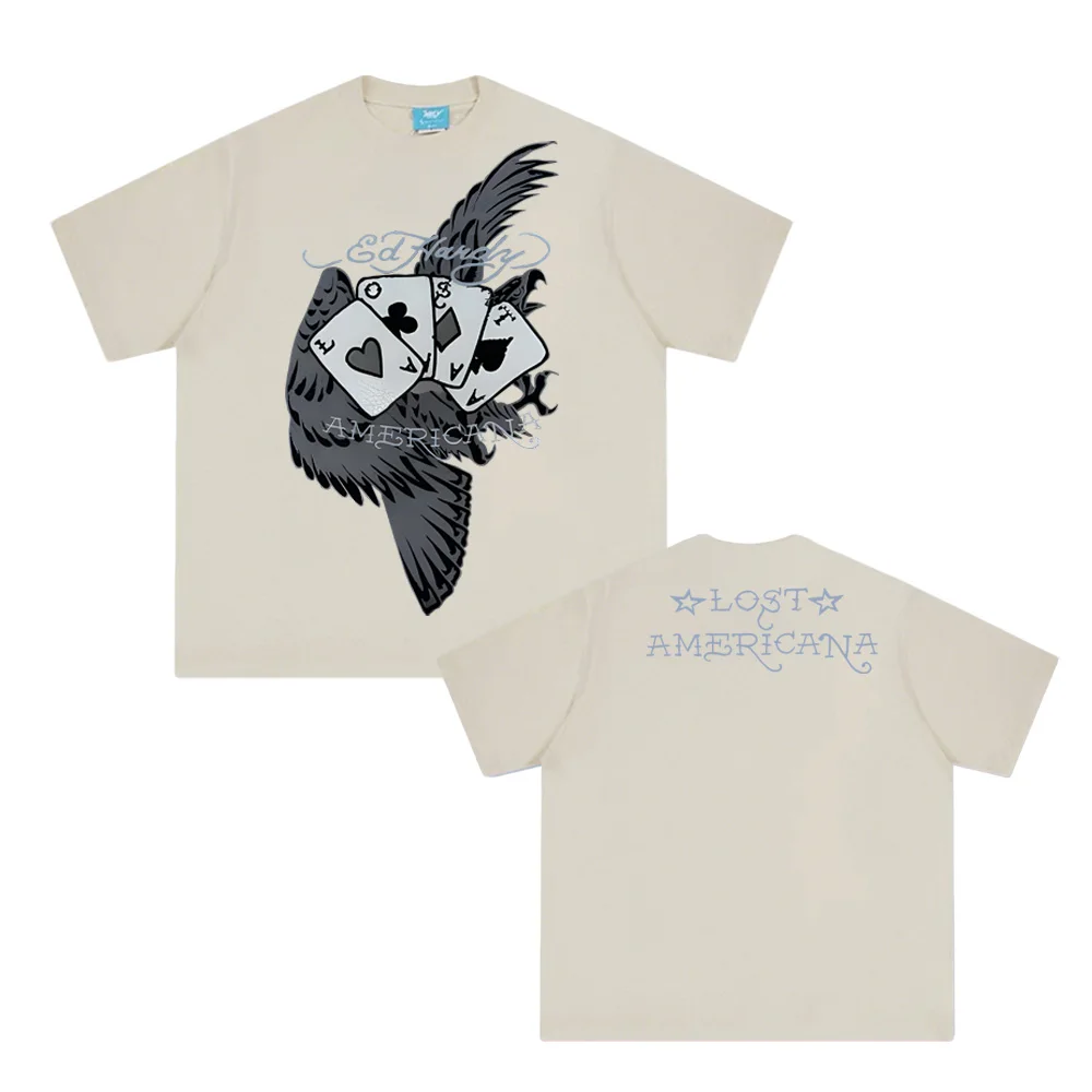 Summer Clothing Websites - Lost Cards Rhinestone High Quality T-SHIRT