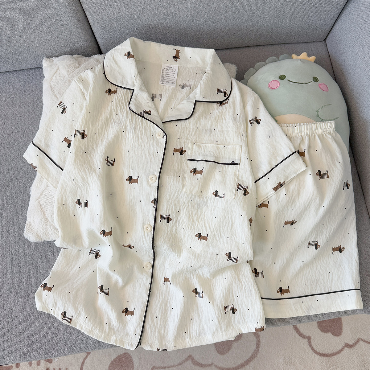 Summer Clothing For Women - Women's Summer Pajamas, Thin Polka Dot