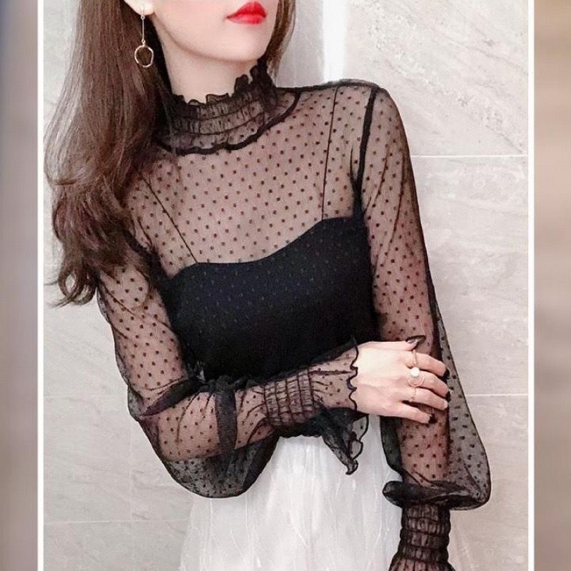 Summer Evenings Clothing - 2026 Autumn Women Thin Black Lace