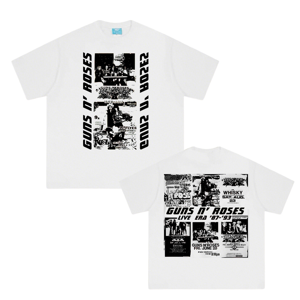 Summer Clothing Websites - LIVE ERA T-SHIRT ROSES band GUNS