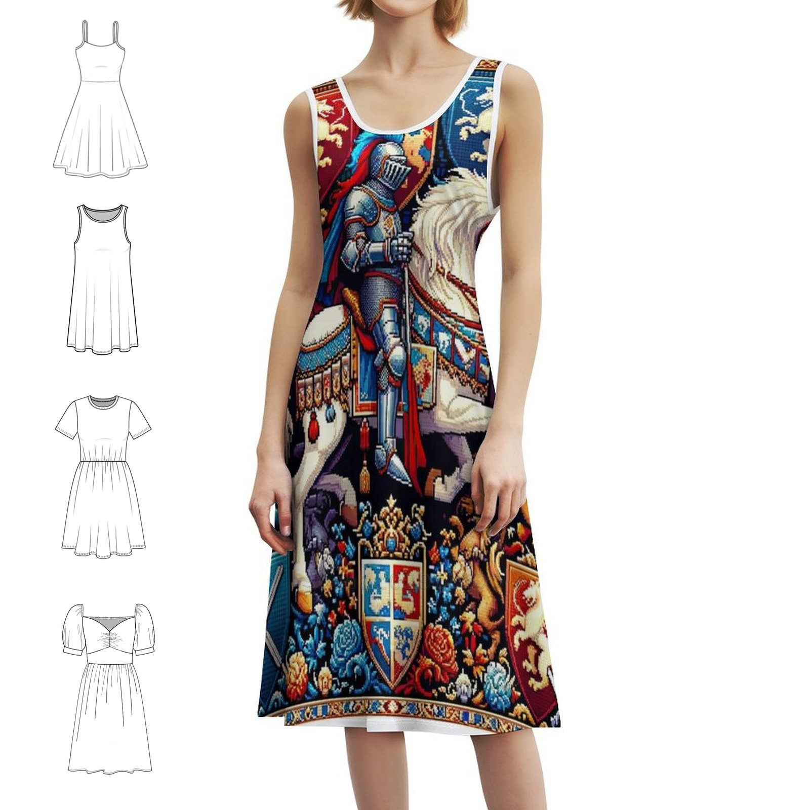 Summer Clothing Design - Seamless Pattern Knight Kingdom Designs And