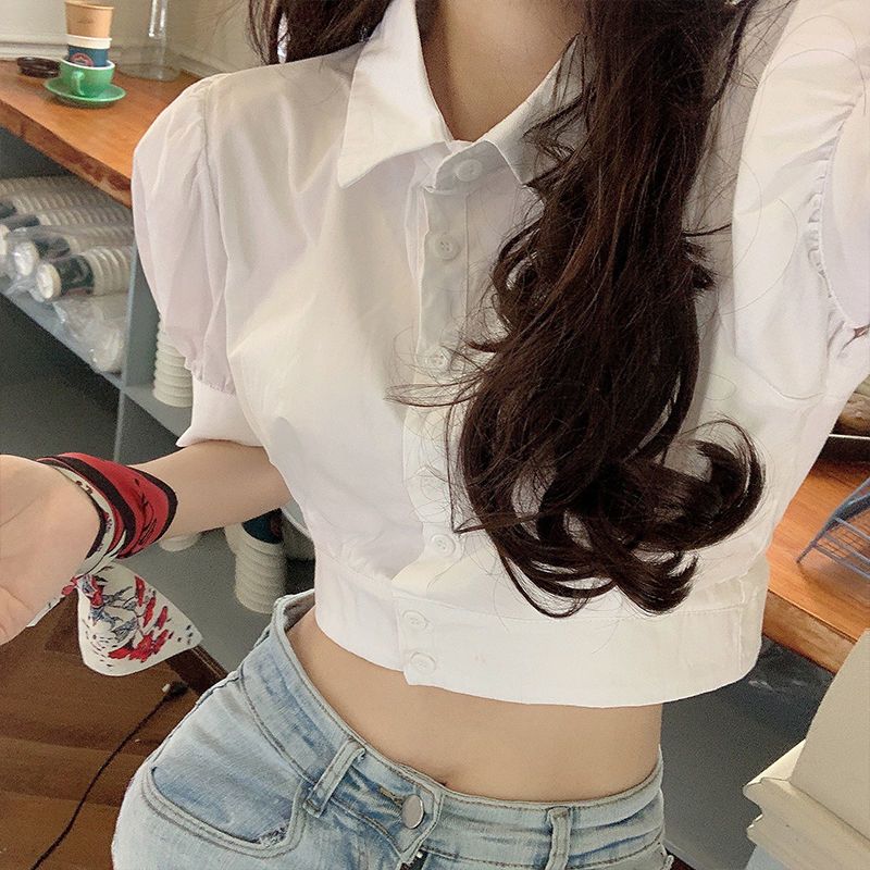 Korean Summer Puff sleeve Whit - Summer Youth Clothing ulasan dan harga