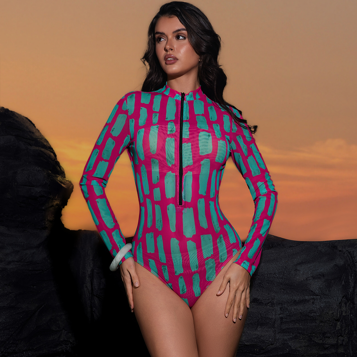 Sexy Mesh Swimsuit 2026 Tren F - Swim Cover Up Mesh ulasan dan harga