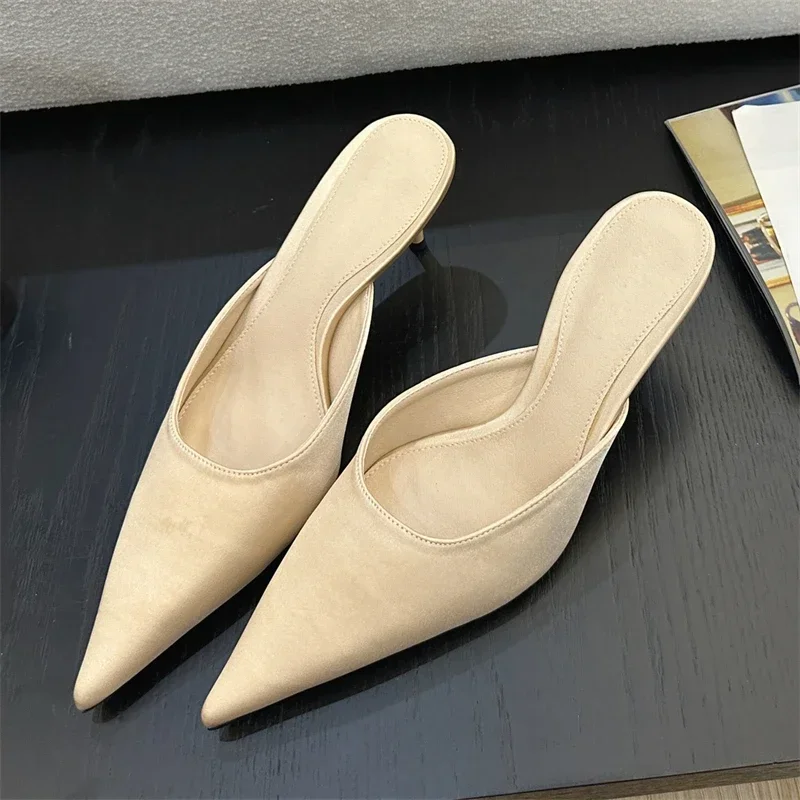 Aneikeh Sexy Pointed Toe Mules - Quality Summer Clothing ulasan dan harga