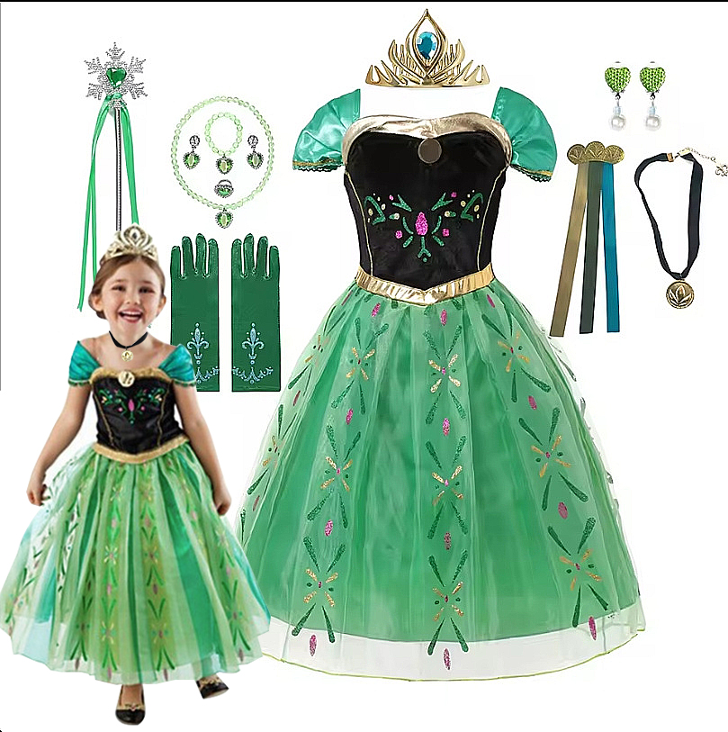 Anna Costume For Kids Girl Fan - Summer Clothing For Kids Girls ulasan dan harga