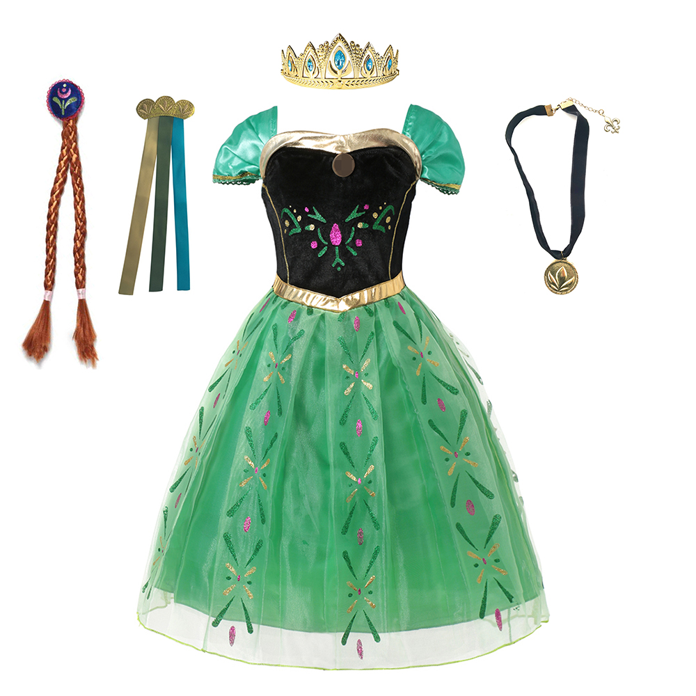 Anna Costume For Kids Girl Fan - Summer Clothing For Kids Girls ulasan dan harga