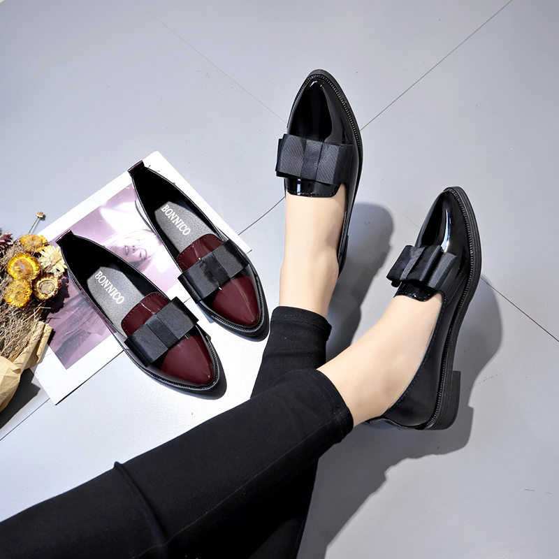 Black/ Wine Red Patent Leather - Summer Clothing Elegant ulasan dan harga