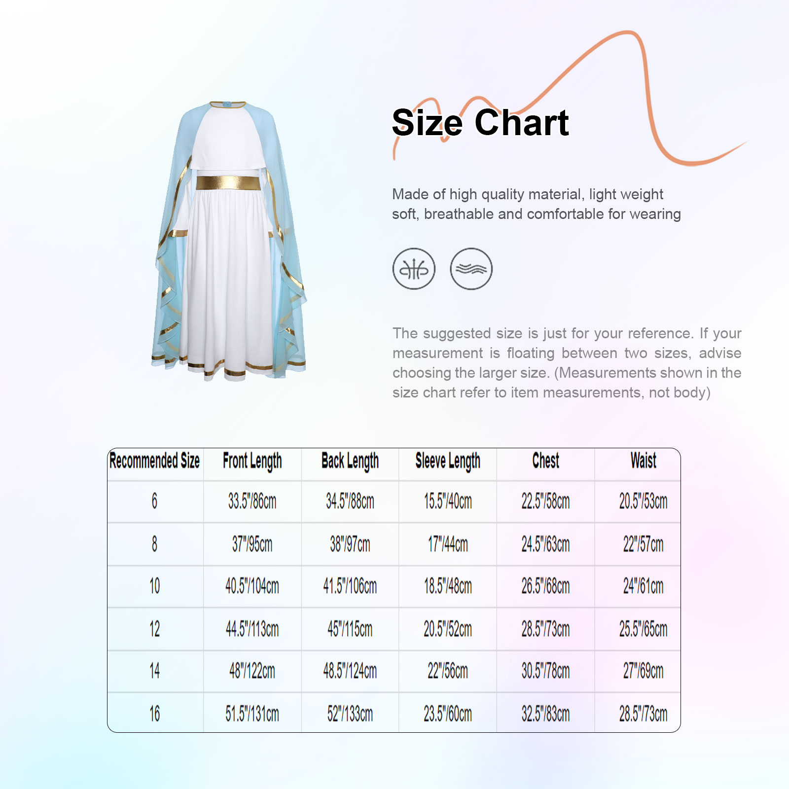 Halloween Virgin Mary Costume  - Summer Clothing For Kids Girls ulasan dan harga