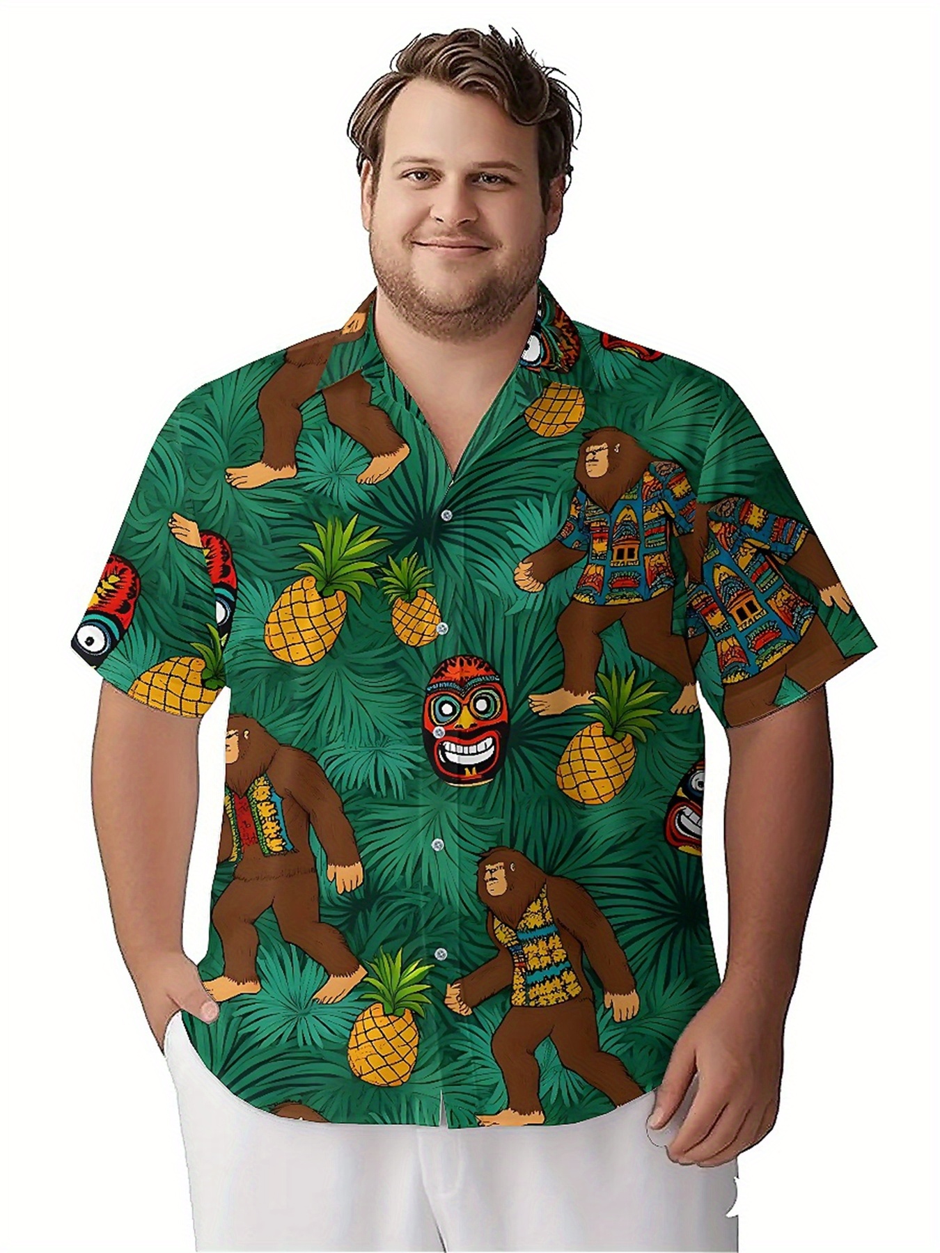 Men's Plus Size Hawaiian Shirt - Summer Youth Clothing ulasan dan harga
