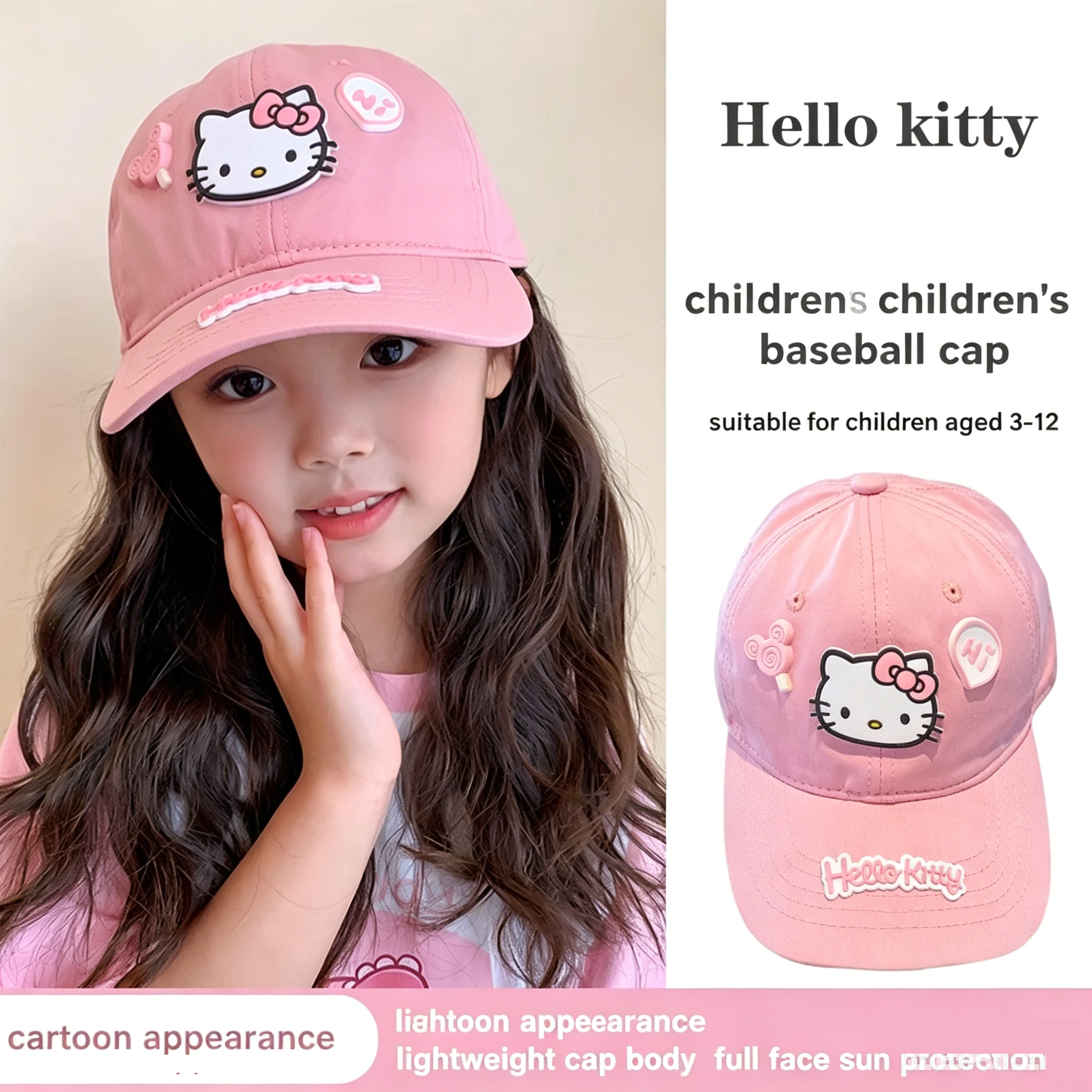 Hello Kitty Baseball Cap for T - Sun Hat Wide Brim ulasan dan harga