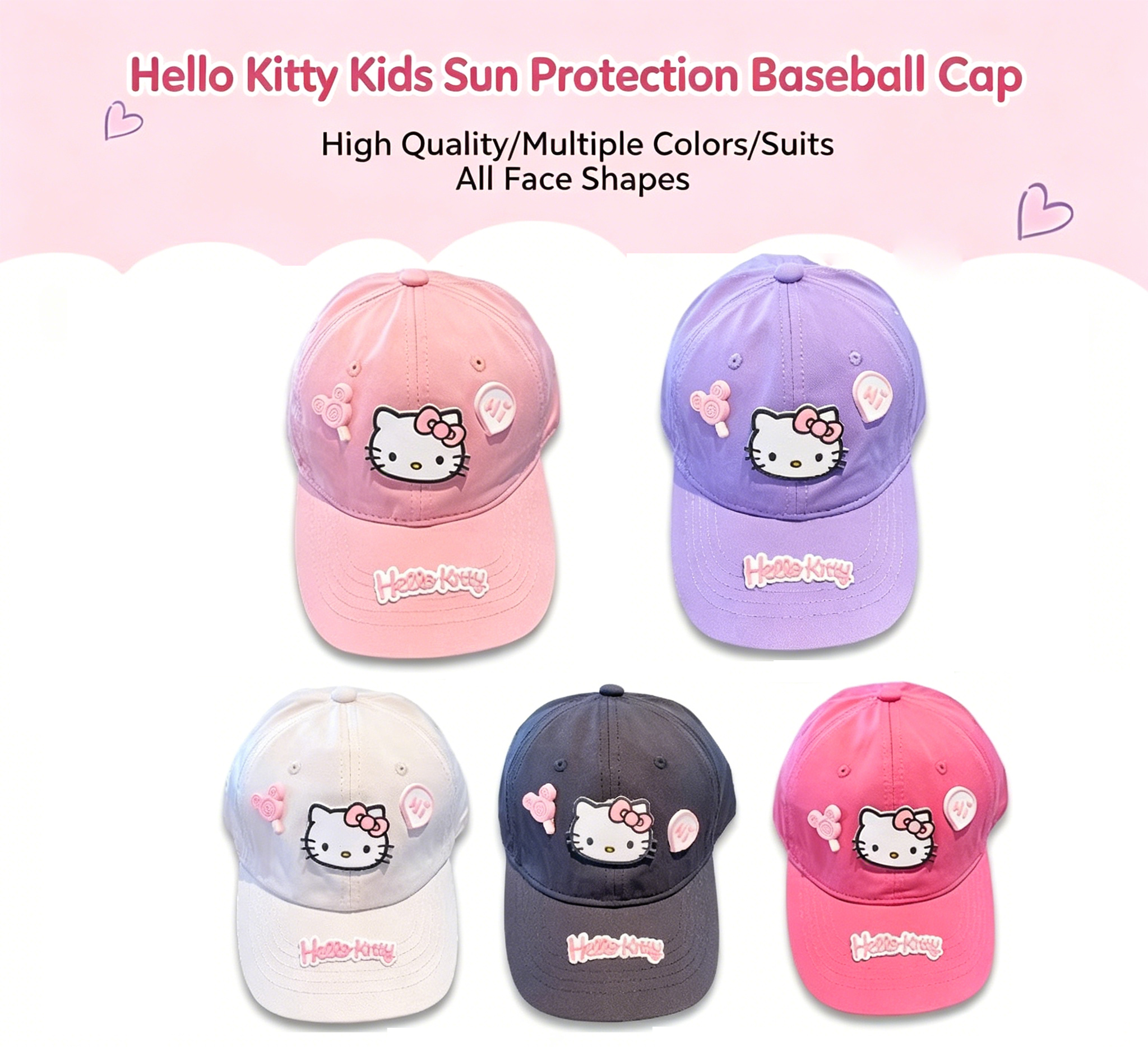 Hello Kitty Baseball Cap for T - Sun Hat Wide Brim ulasan dan harga