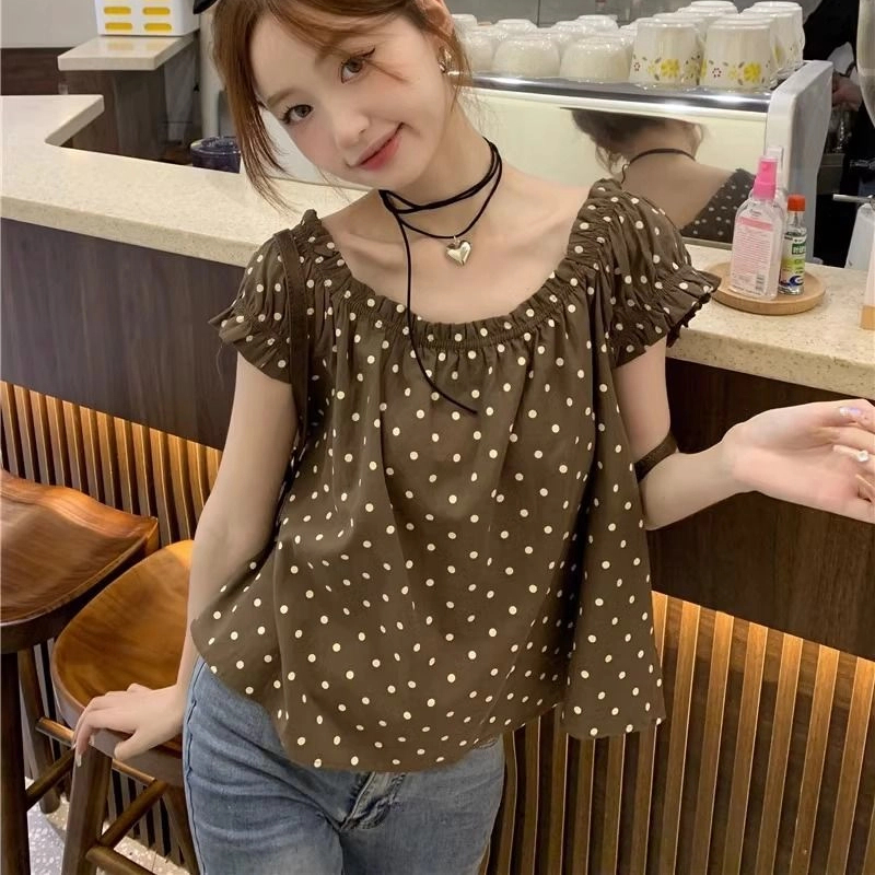 Korean Temperament Polka Dot L - Summer Youth Clothing ulasan dan harga