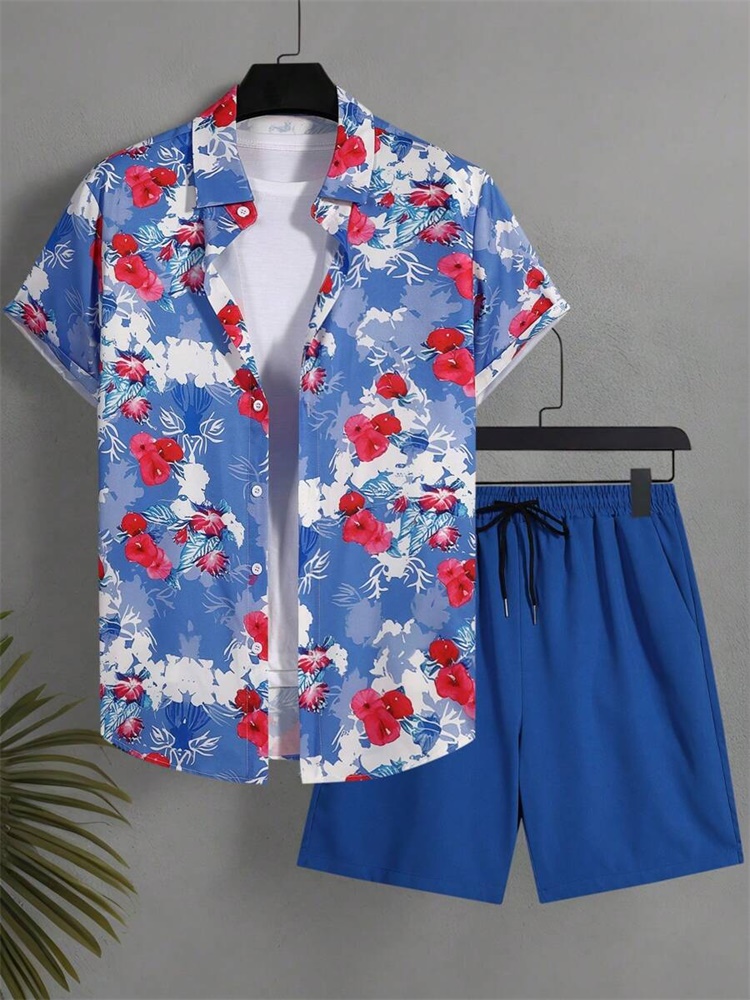 Men's Short-sleeved Shirt Set  - Summer Clothing Types ulasan dan harga