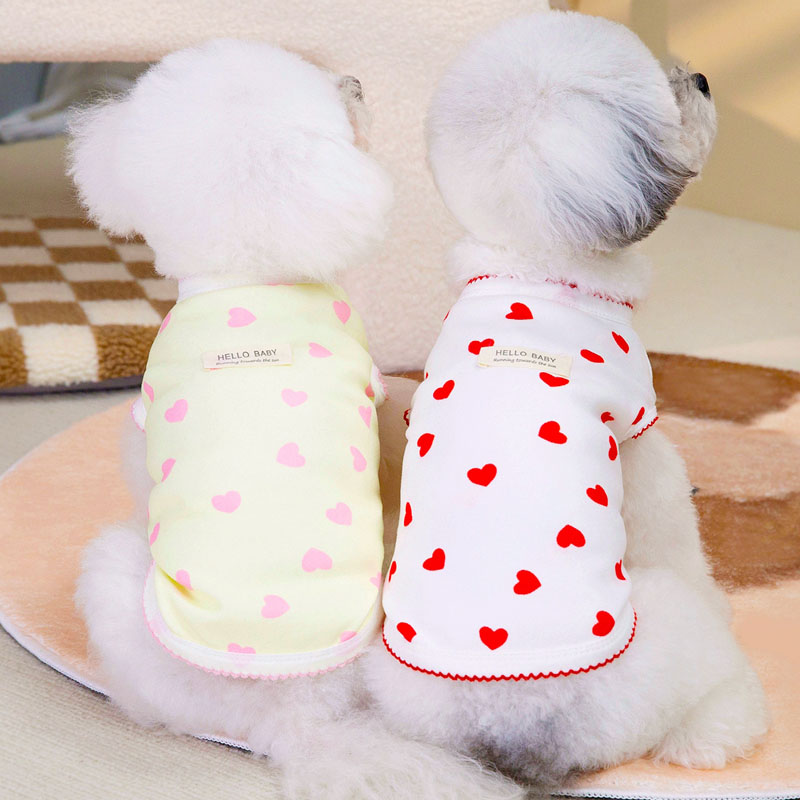 Yellow Red Dog Clothes Short S - Xl Summer Clothing ulasan dan harga