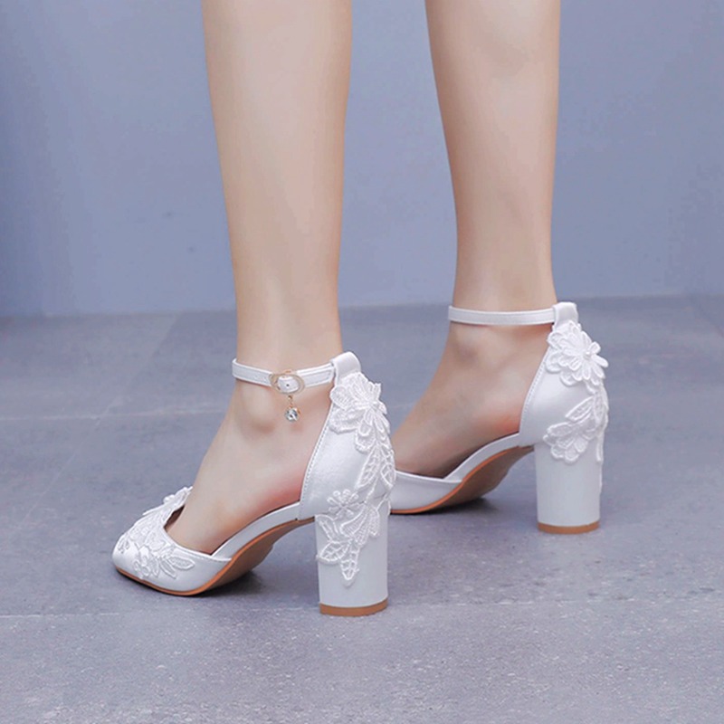Women White Silk High Heels Su - Summer Closet ulasan dan harga