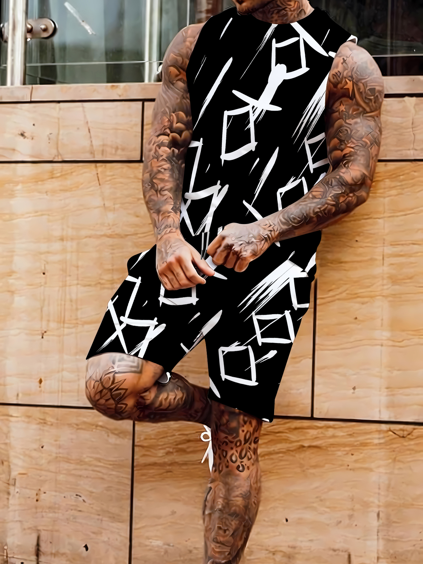 Men's Compression Tank Top and - Summer Clothing Usa ulasan dan harga
