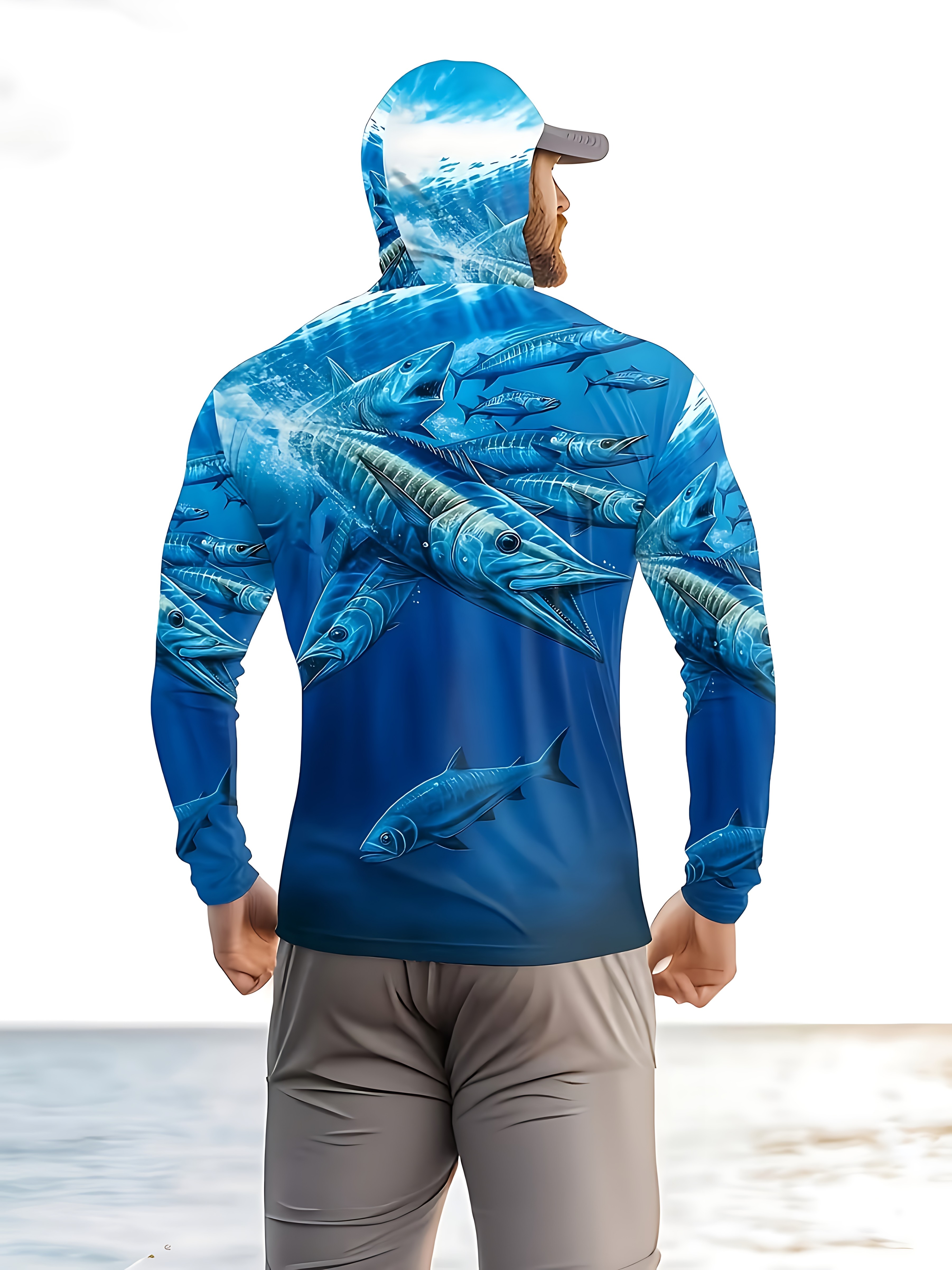 Fishing Shirt Hooded Men Fishi - Summer Clothing Types ulasan dan harga