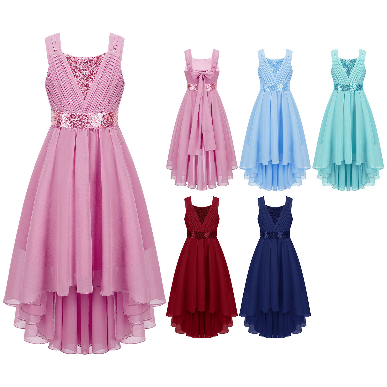 Kids Girls Sequins Ruched Part - Summer Clothing For Kids Girls ulasan dan harga