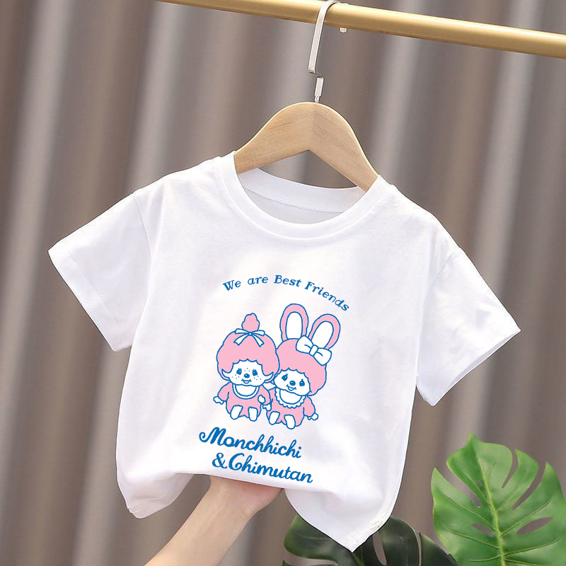 Monchhichi Kids T-shirts Anime - Summer Clothing For Kids Girls ulasan dan harga