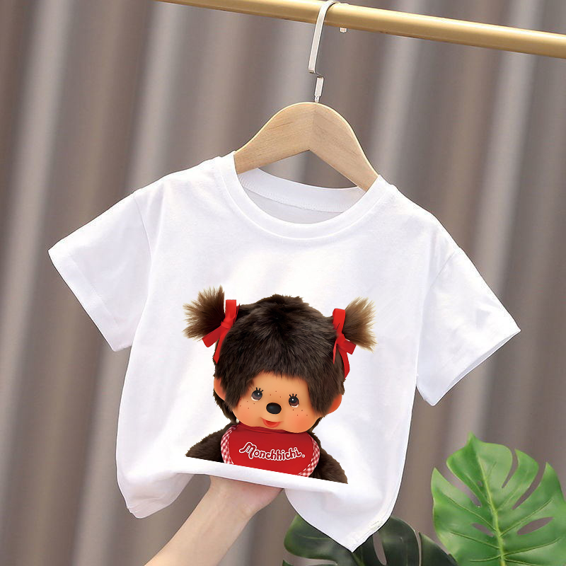 Monchhichi Kids T-shirts Anime - Summer Clothing For Kids Girls ulasan dan harga