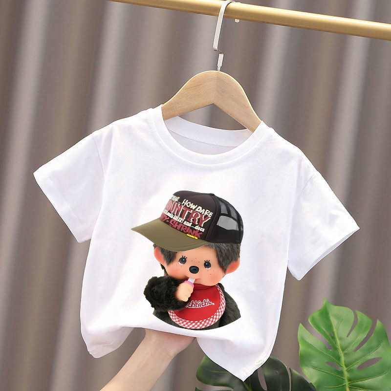 Monchhichi Kids T-shirts Anime - Summer Clothing For Kids Girls ulasan dan harga
