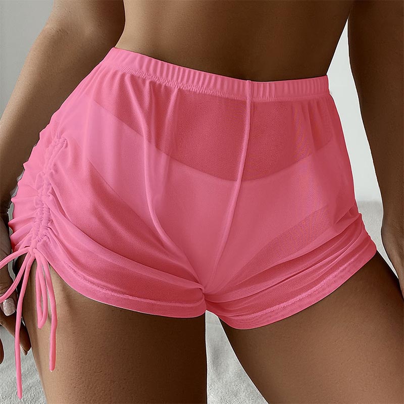 Transparent Sexy Beach Shorts  - Swim Cover Up Mesh ulasan dan harga