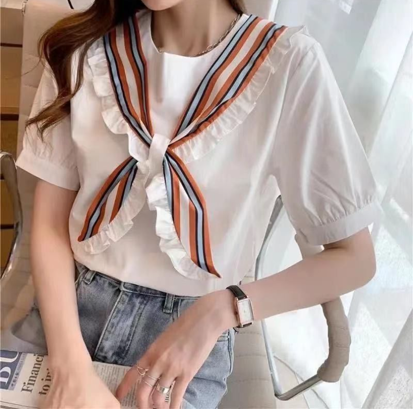 Top For Woman White Clothing K - Summer Youth Clothing ulasan dan harga