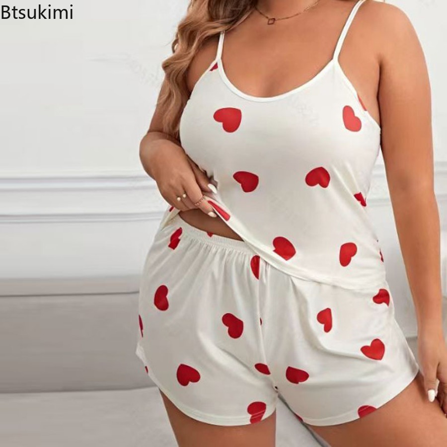 2026 Summer Women's Heart Prin - Xl Summer Clothing ulasan dan harga