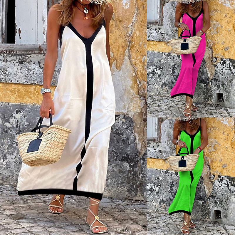 Color Block Maxi Dress Spring  - Summer Evenings Clothing ulasan dan harga