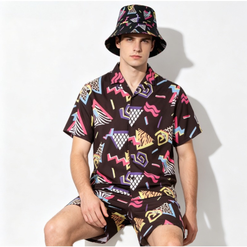 Summer Suit Short Sleeve Butto - Xl Summer Clothing ulasan dan harga