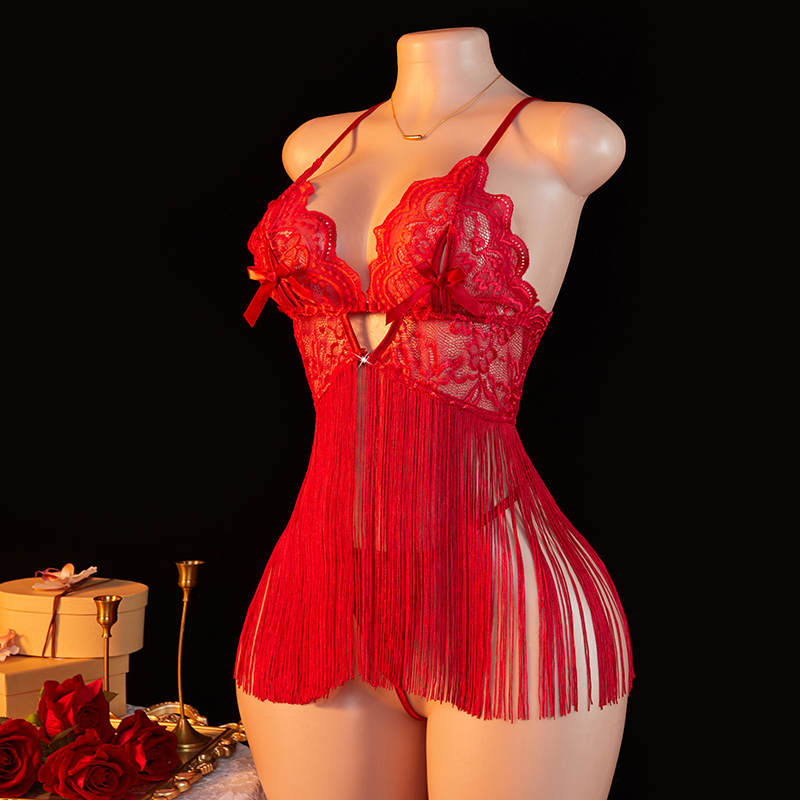 Transparent Lace Women Red Str - Summer Clothing For Women ulasan dan harga
