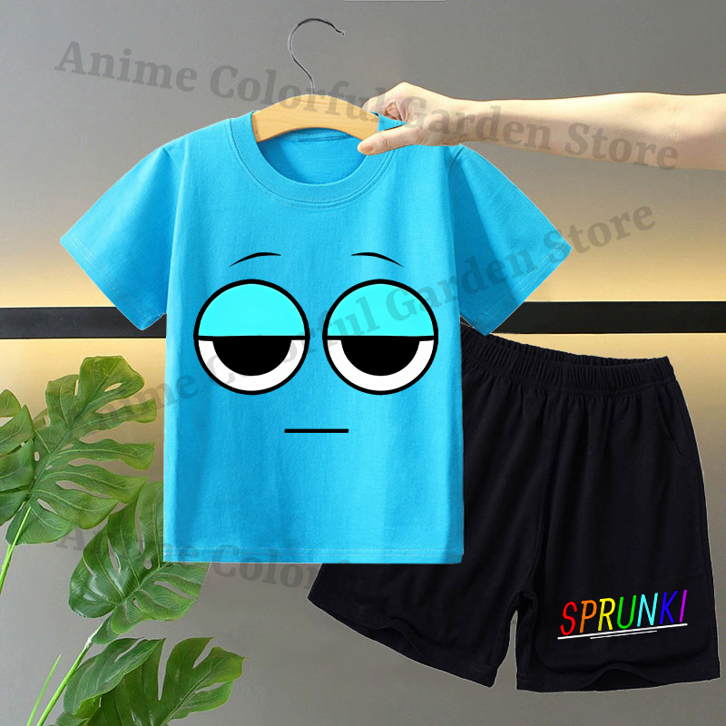 Sprunki 2pcs T-shirt and Short - Summer Clothing For Kids Girls ulasan dan harga