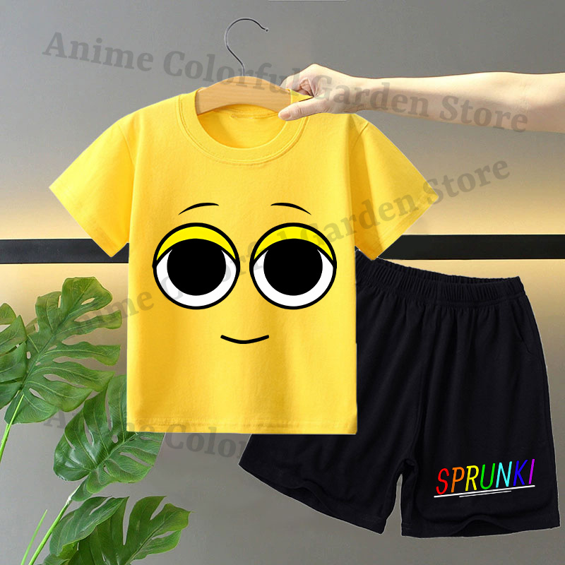 Sprunki 2pcs T-shirt and Short - Summer Clothing For Kids Girls ulasan dan harga
