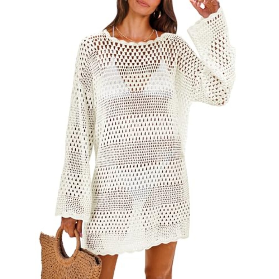 ANRABESS Women Swimsuit Croche - Swim Cover Up Mesh ulasan dan harga