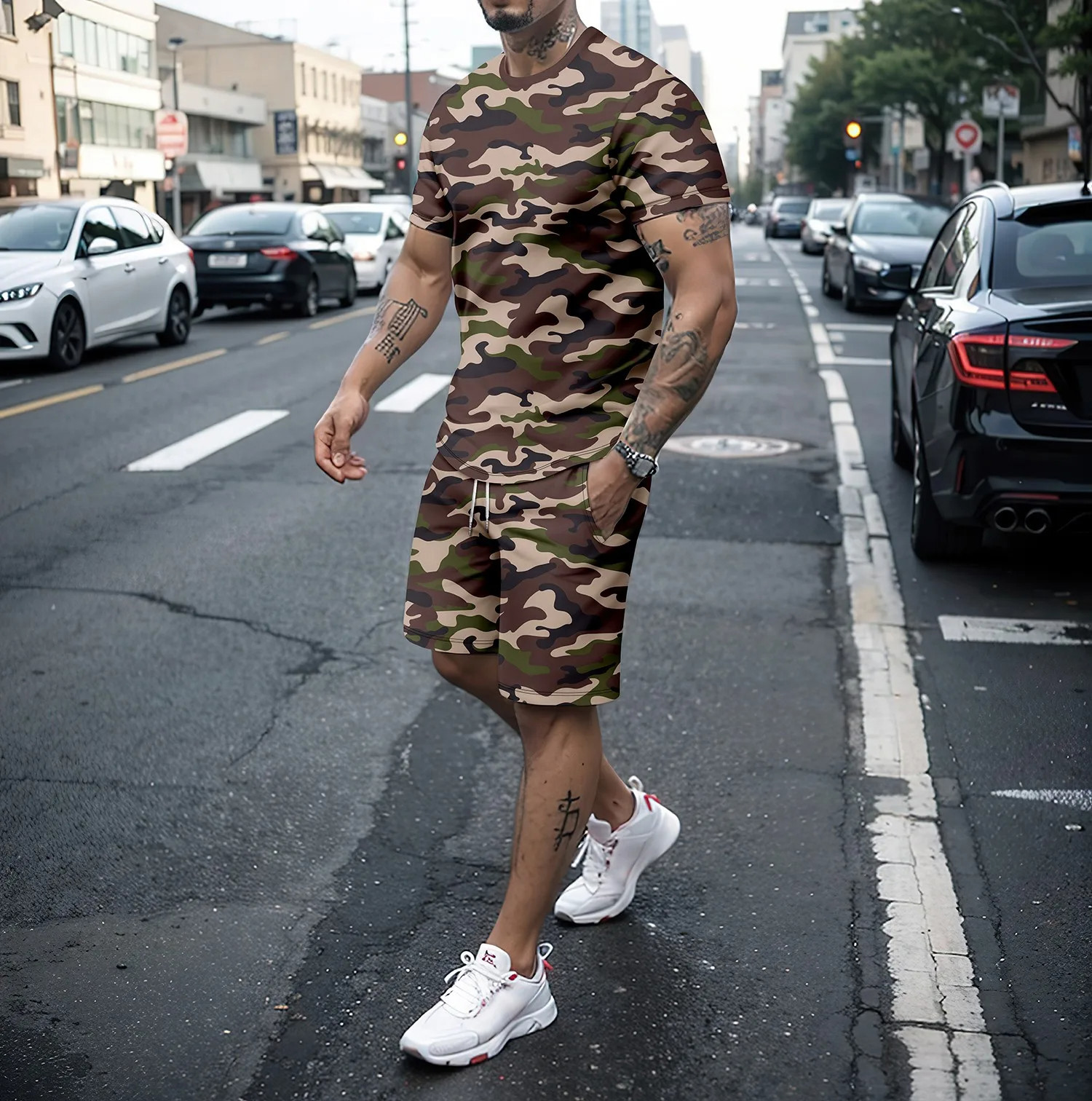 Camouflage Outdoor Tracksuits  - Summer Clothing For Women ulasan dan harga