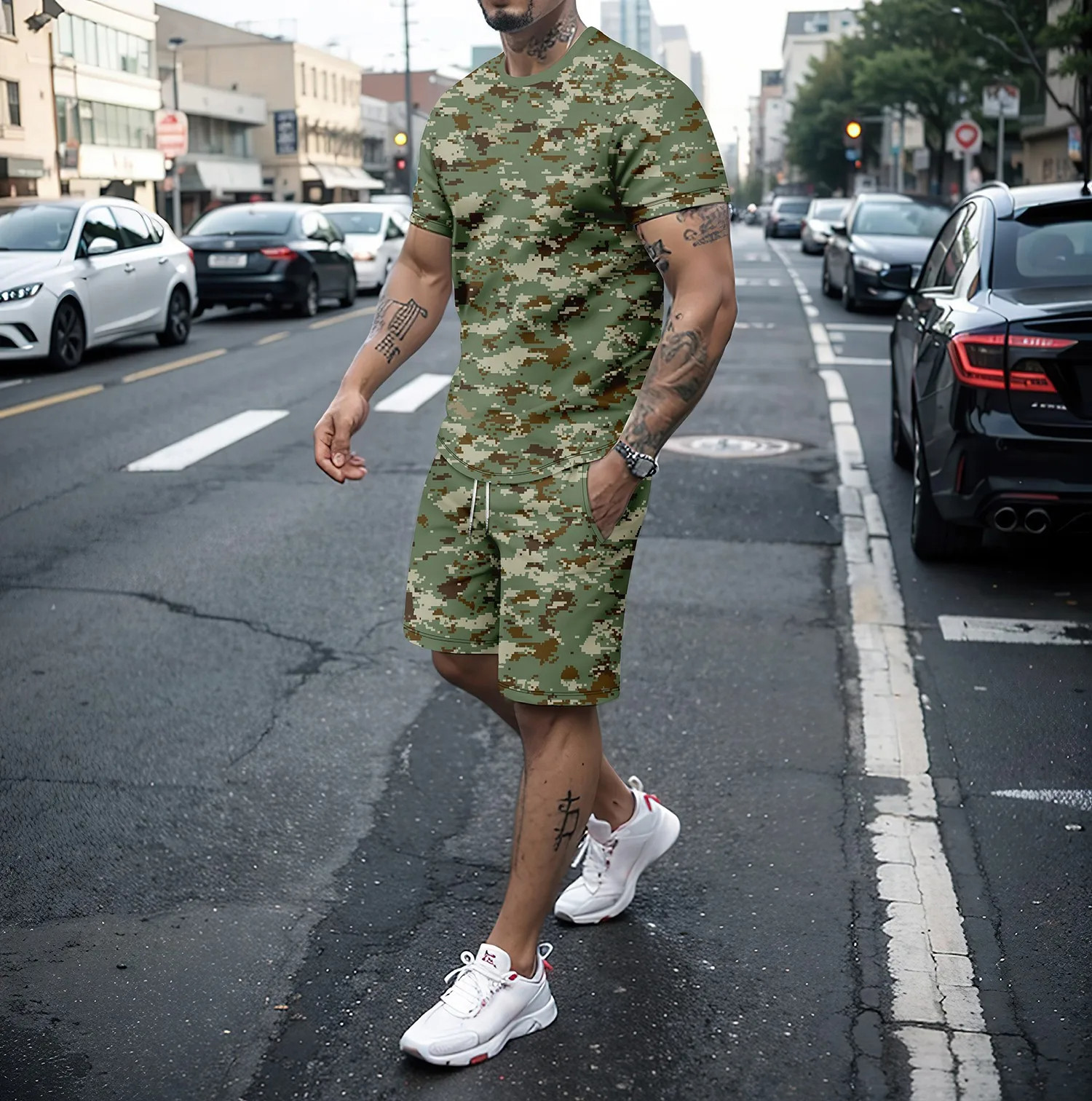Camouflage Outdoor Tracksuits  - Summer Clothing For Women ulasan dan harga