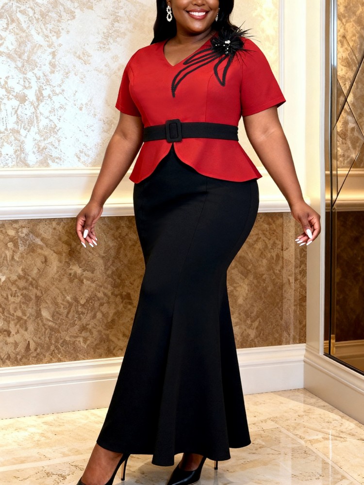 L-4XL Plus Size Clothes Evenin - Summer Evenings Clothing ulasan dan harga