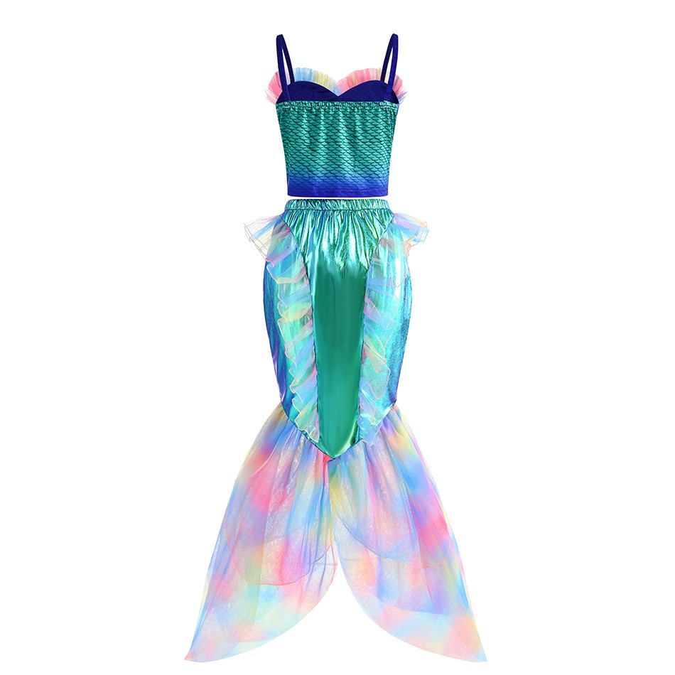 Disney Mermaid Dress Up Costum - Summer Clothing For Kids Girls ulasan dan harga