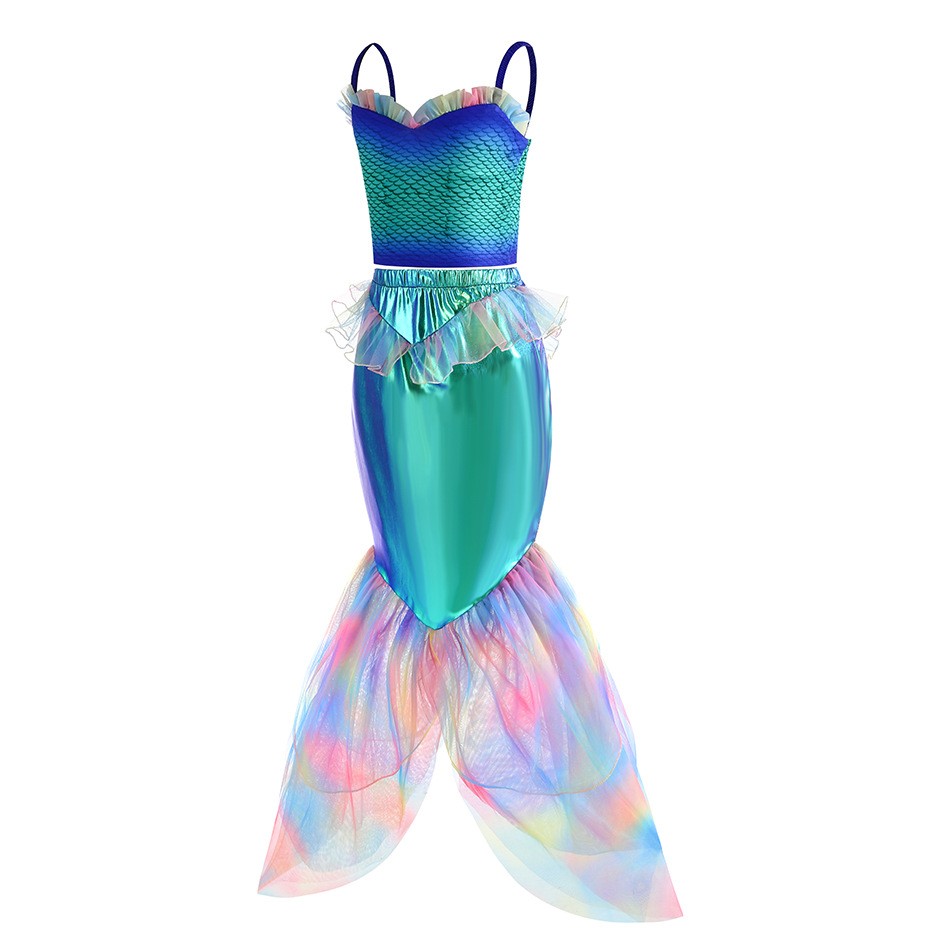 Disney Mermaid Dress Up Costum - Summer Clothing For Kids Girls ulasan dan harga
