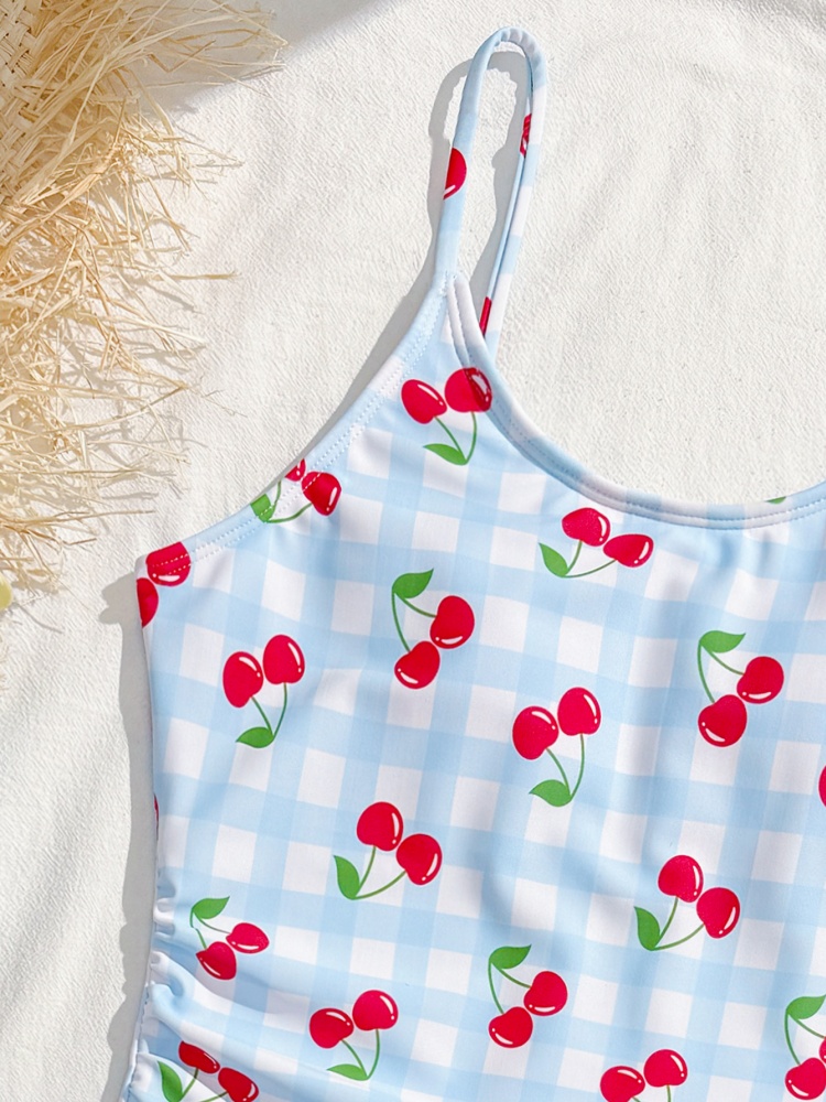 One Piece Girls Kids Swimsuit  - Swim Cover Up Mesh ulasan dan harga