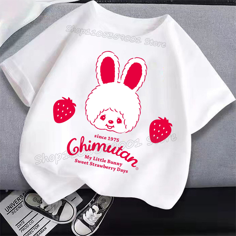 MONCHHICHI Short Sleeve T Shir - Summer Clothing For Kids Girls ulasan dan harga