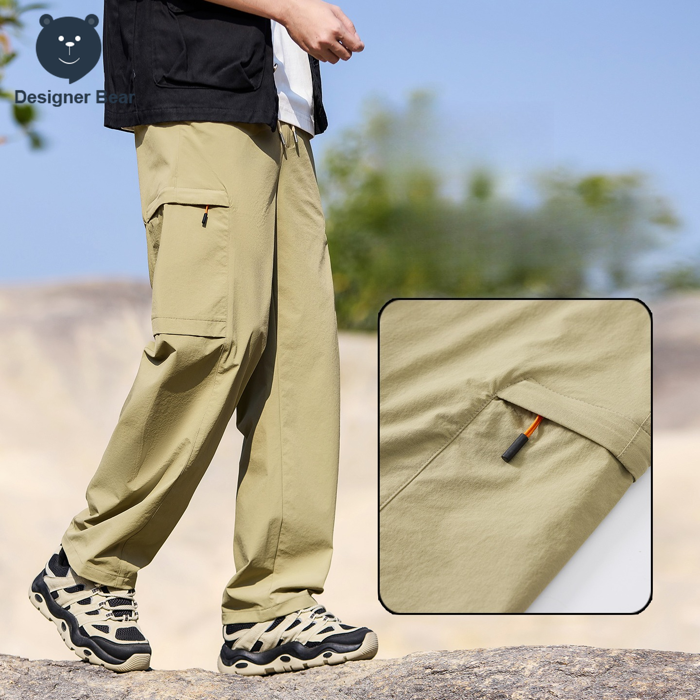Brand Clothing Men's Cargo Pan - Summer Clothing Design ulasan dan harga