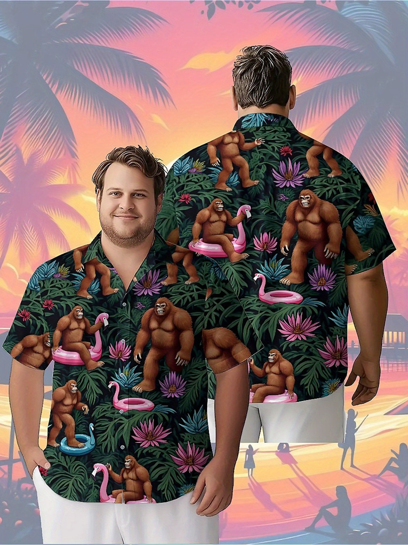 Men's Plus Size Hawaiian Shirt - Summer Youth Clothing ulasan dan harga