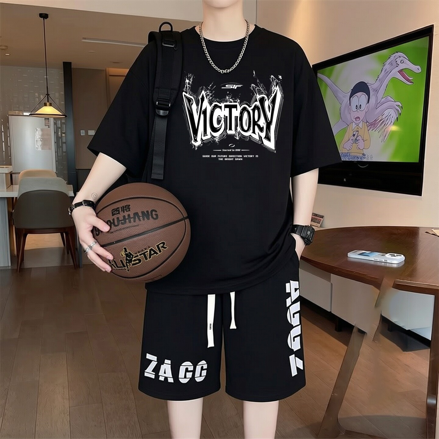 Summer Men T-shirts Sets Youth - Quality Summer Clothing ulasan dan harga