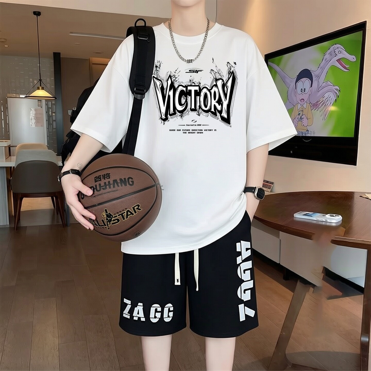 Summer Men T-shirts Sets Youth - Quality Summer Clothing ulasan dan harga