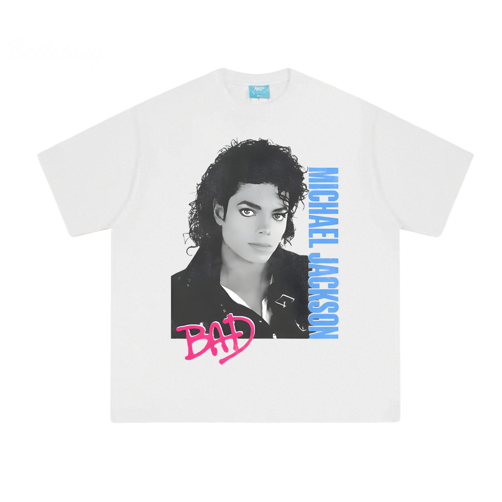 2026Michael Jackson Bad White  - Summer Clothing Websites ulasan dan harga