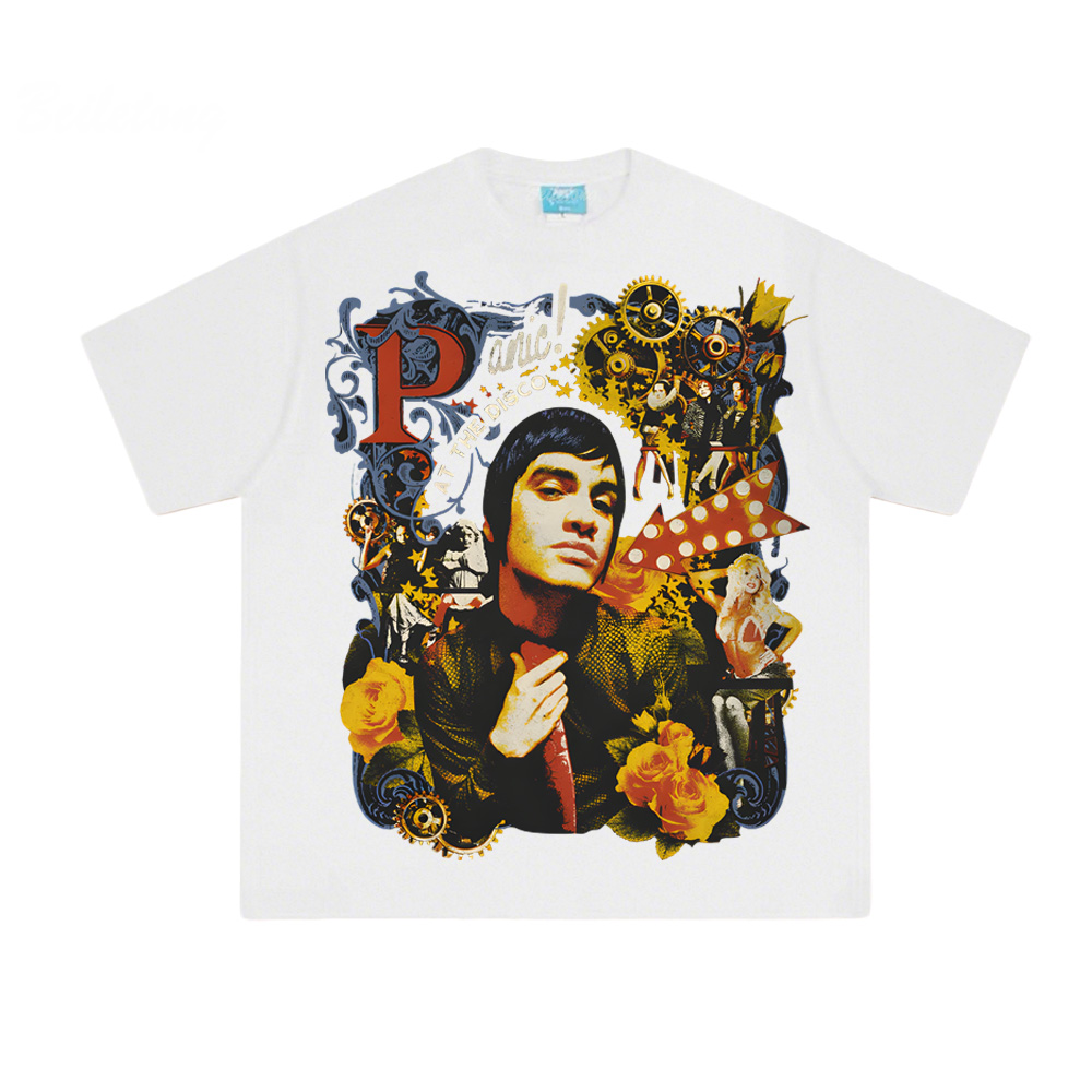 COLLAGE PHOTO TEE Panic! At Th - Summer Clothing Websites ulasan dan harga